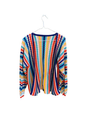 Women's Unbranded Multi-Color Striped Cardigan Sweater Size M